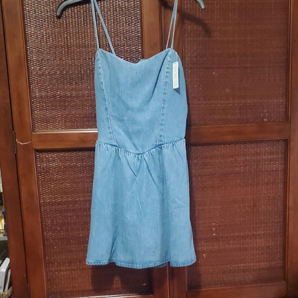 Hollister Blue Spaghetti Strap Sundress